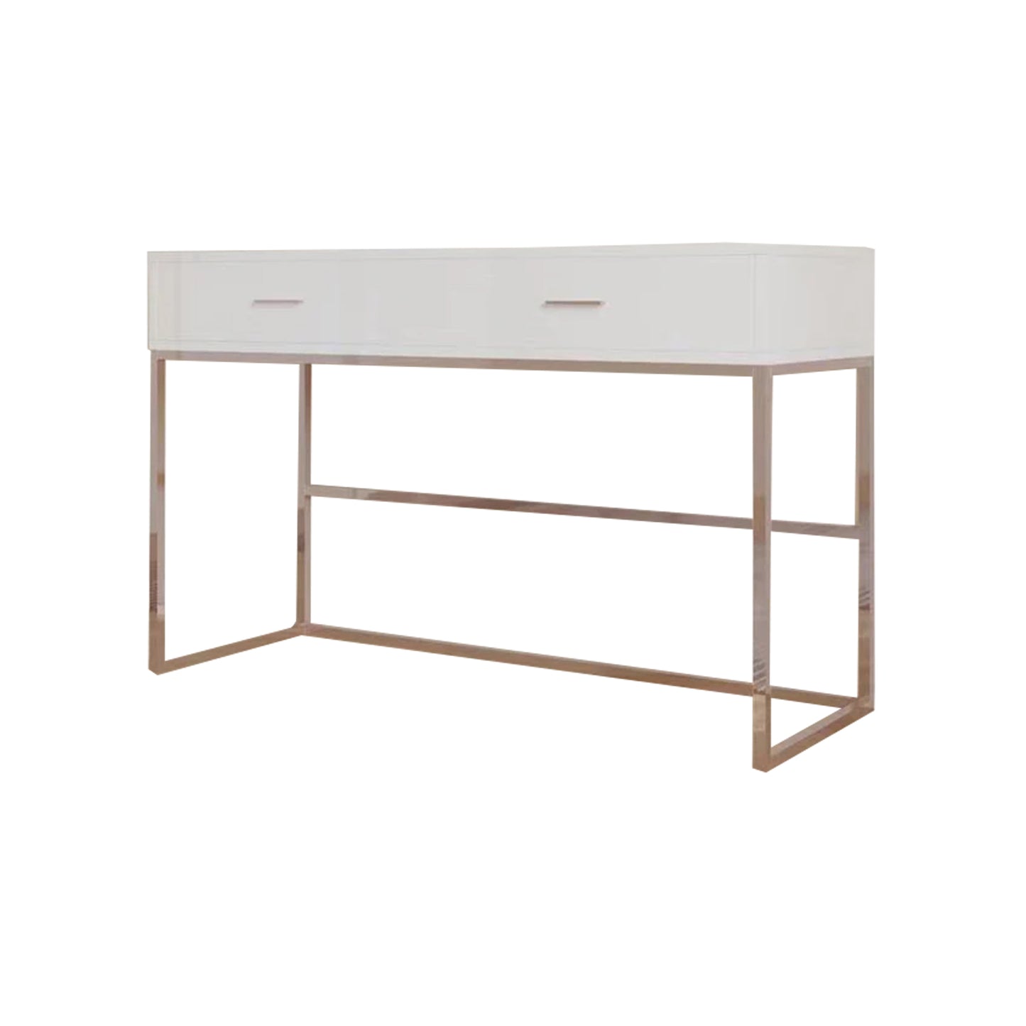 MW232  White + Rose Gold Dressing Table