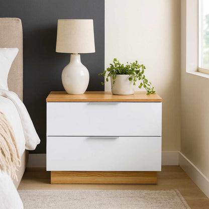 Modern Oak Nightstand MW240 – Two Colour Options