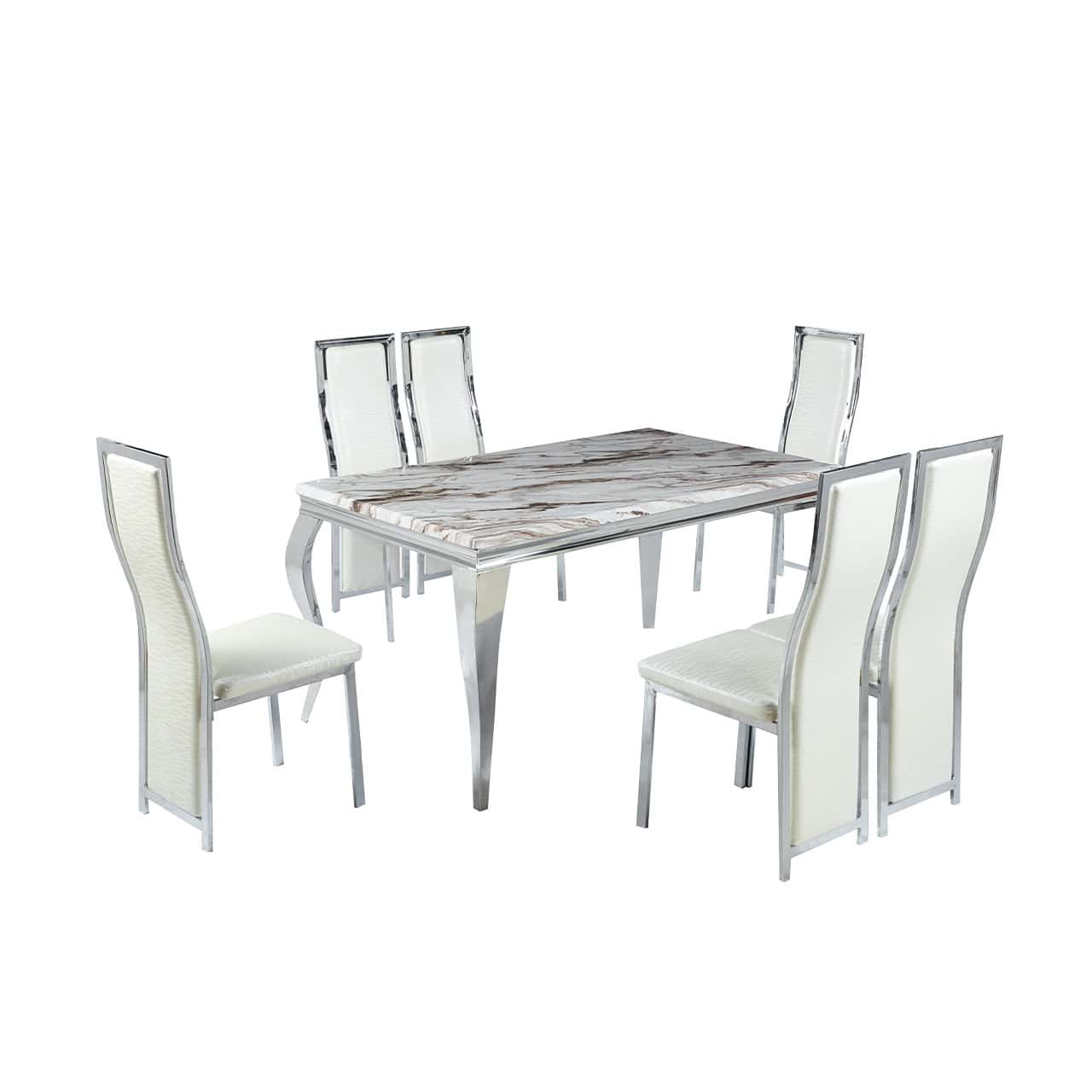 MW43 Marble Dining Set 1+6