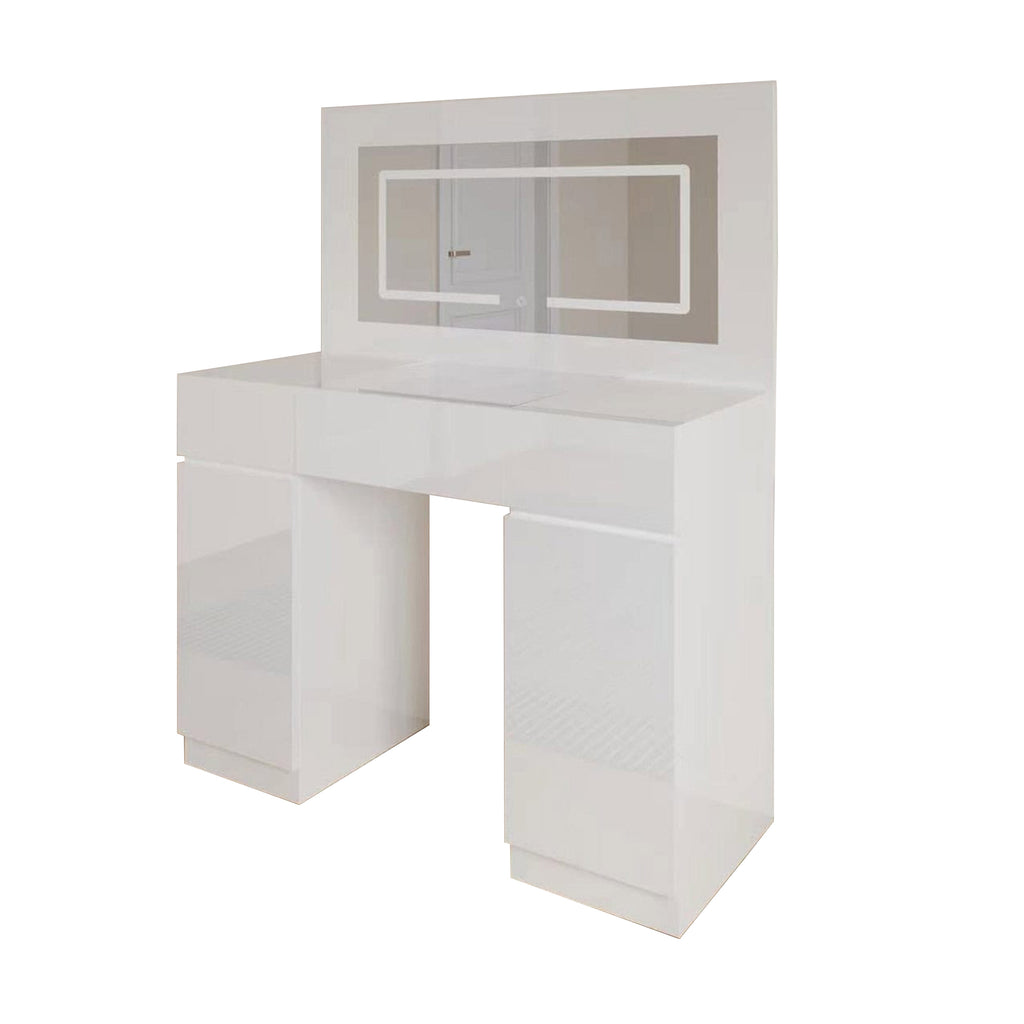 Modern LED Vanity Dressing Table – With Built-In Mirror Lights