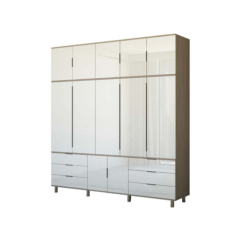 MWBR2425  Wardrobe Titan + Mirror White