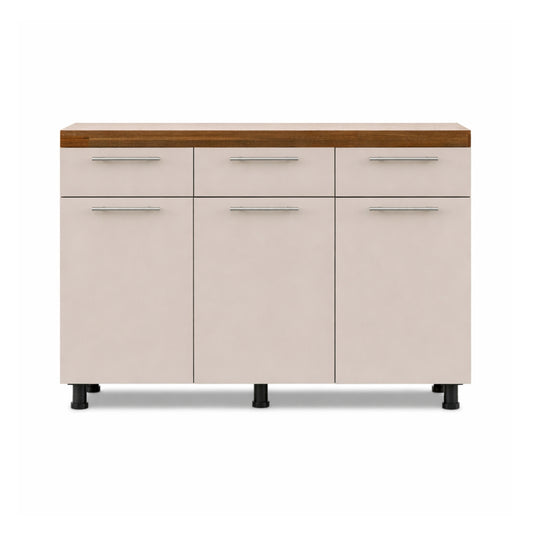 MWBR6763DB High Gloss 3 Door Kitchen Base White + Cappuccino