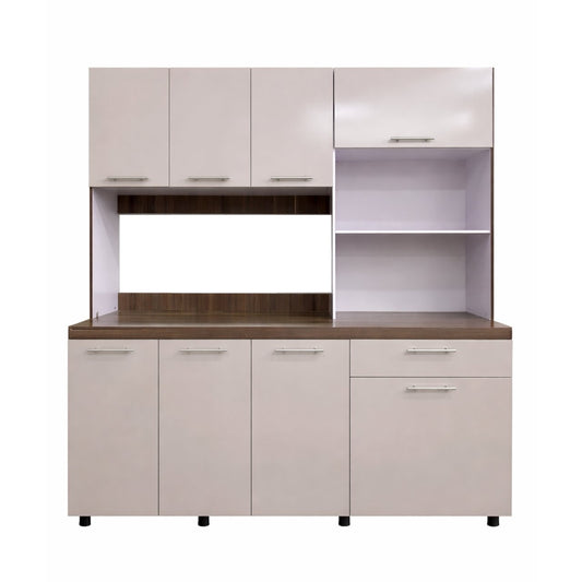 MWBR676 HIgh Gloss Kitchen Dresser Cappuccino + White