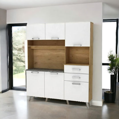 Kitchen Dresser – UK Oak + Snow White MWBR760B