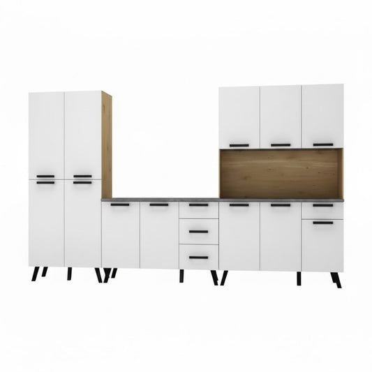 3 Piece Kitchen Set – UK Oak + Snow White  MWBR920
