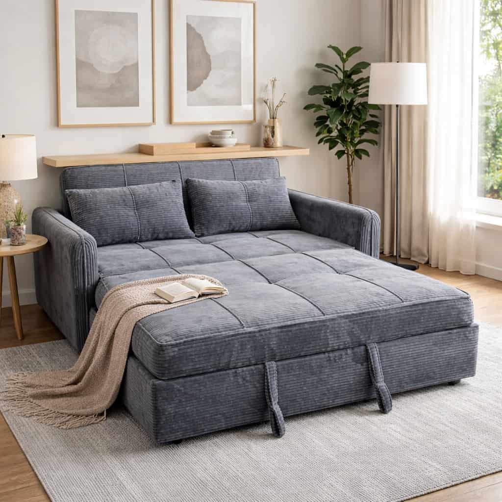 Grey Pull Out Sofa Bed – MWC222