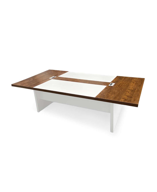 MWVOFC2400 Conference Table Walnut + White