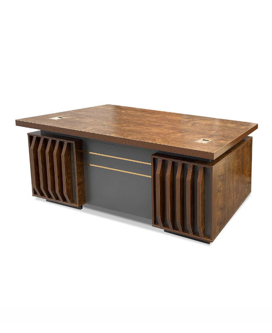 Executive Walnut Office Desk – Available In 2 Sizes