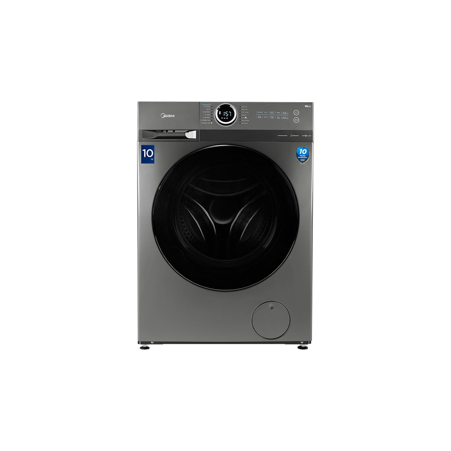 Midea 10kg Front Loader Washing Machine Titanium