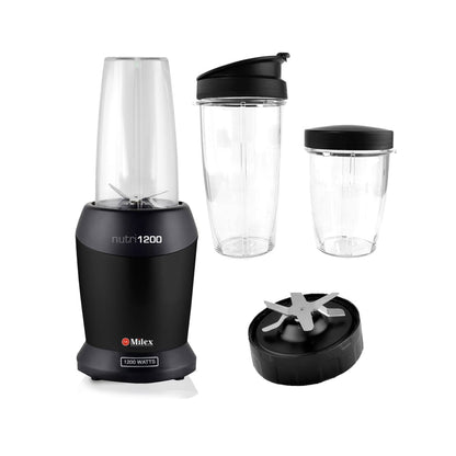 Milex Nutri 1200 8-in-1 Nutritional Blender Black