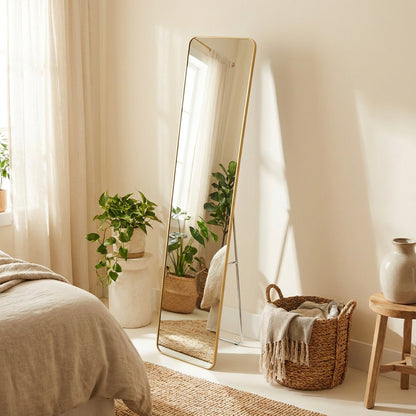 Freestanding Mirror Gold