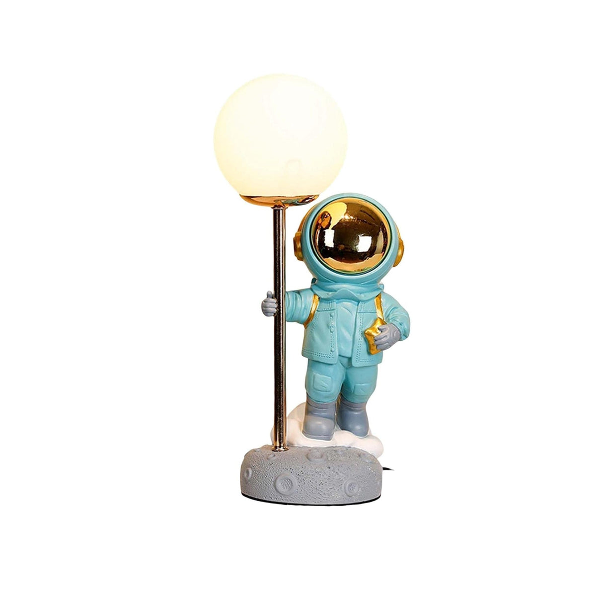 USB Astronaut Table Lamp Blue