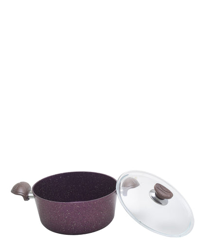 OMS 7 Piece Granite Cookware Pot Set - Purple