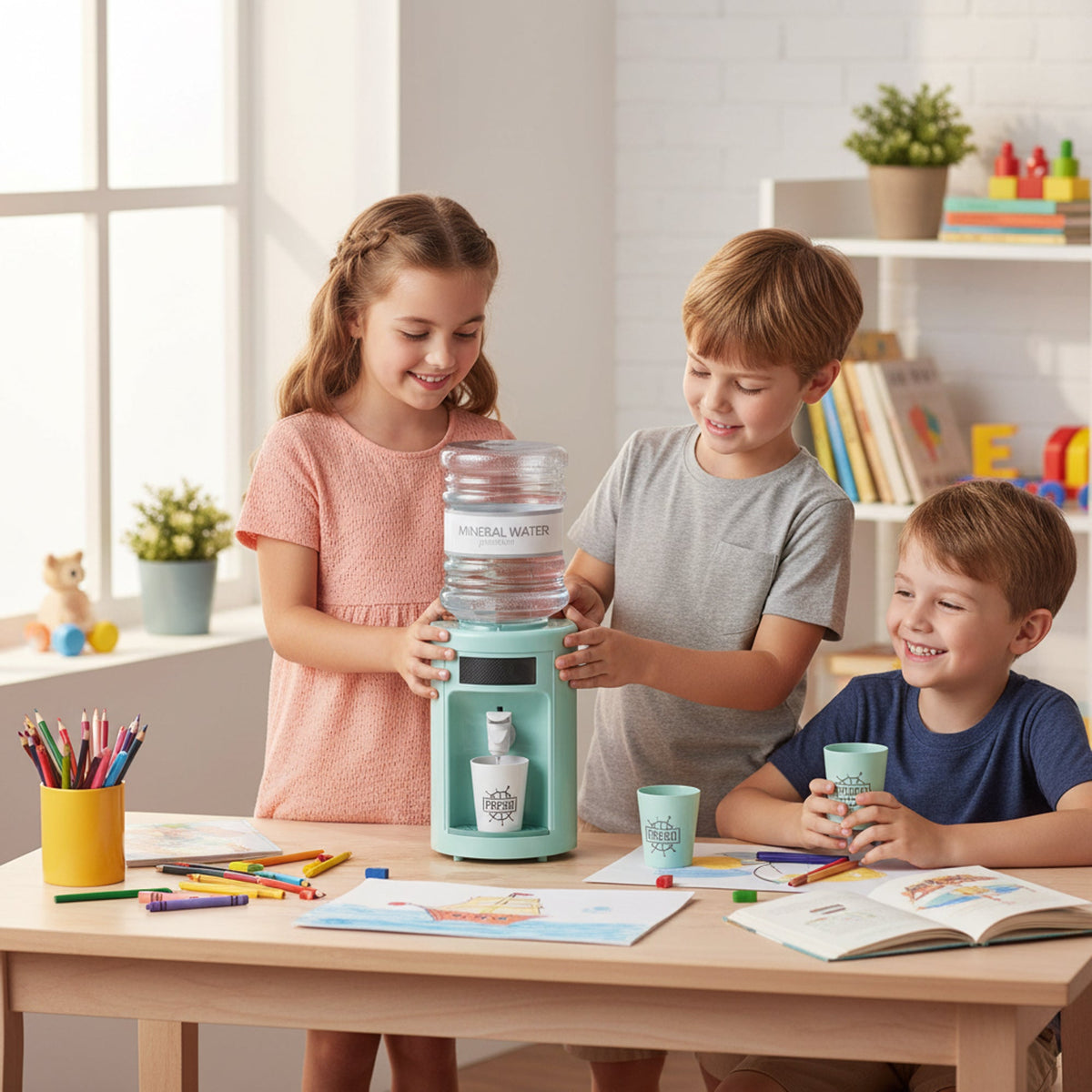 Kids Mini Beverage Dispenser Green
