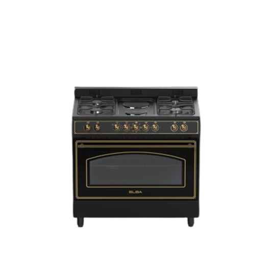 ELBA 90CM 4 GASBURNER + 2 ELECTRIC PLATES WITH ELECTRIC OVEN 04/9S4EX727KB