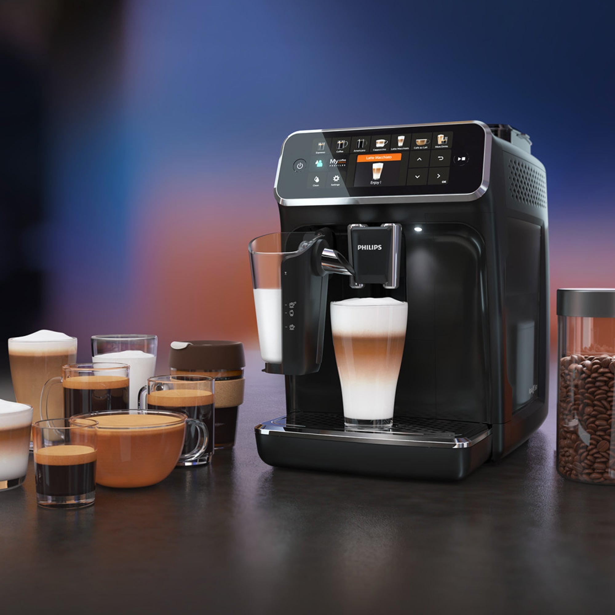 Philips 5400 Series Automatic Coffee Machine Black – Bawas Furnishers