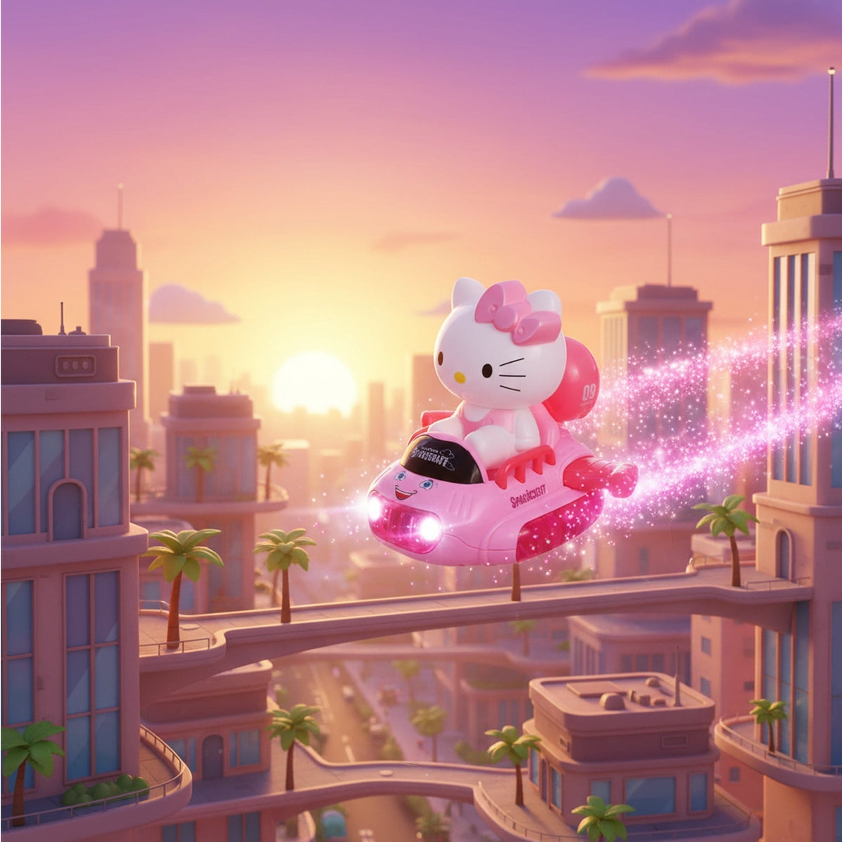 Space Boat with Multifunction Spray Pink