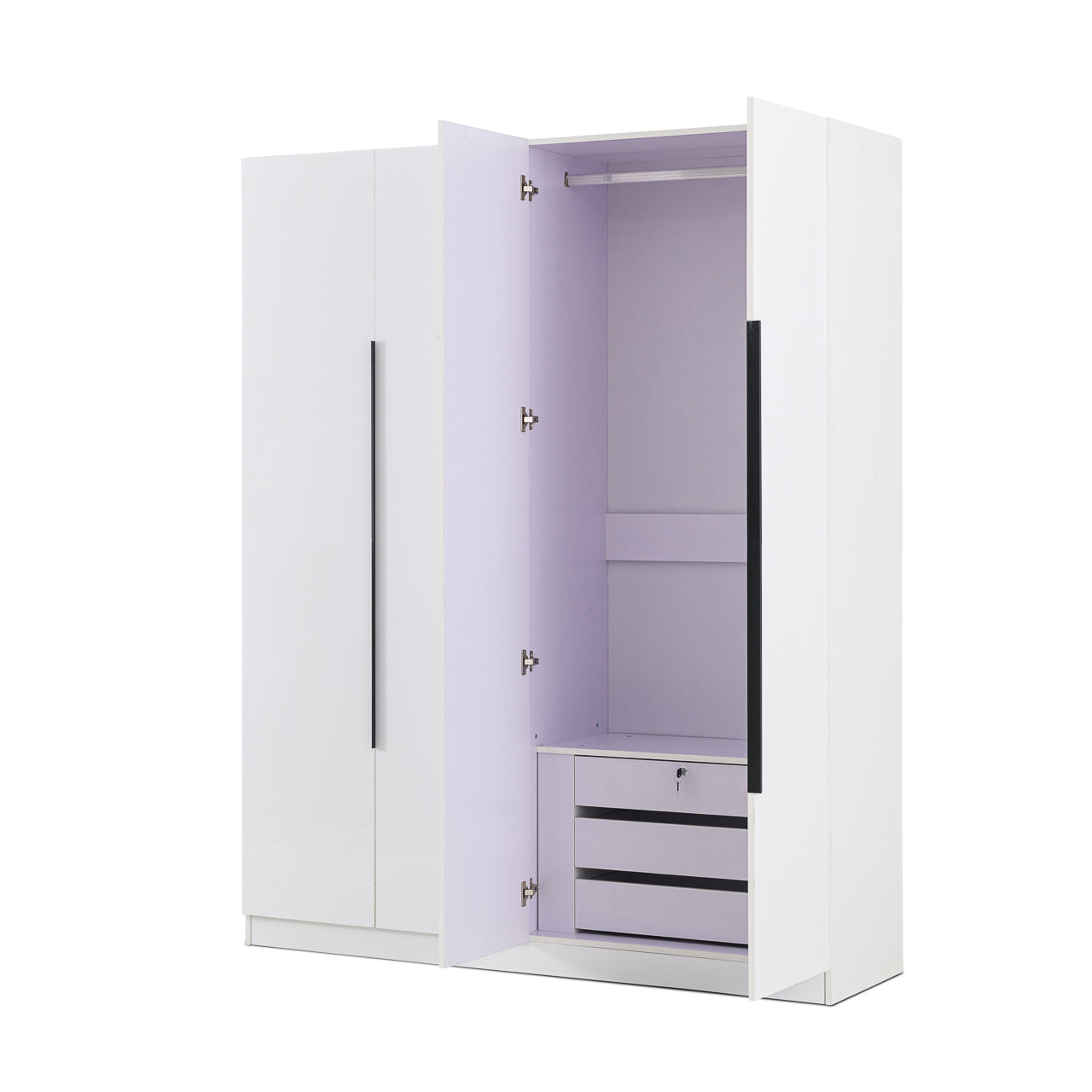 MW4G 4 Door High Gloss Wardrobe