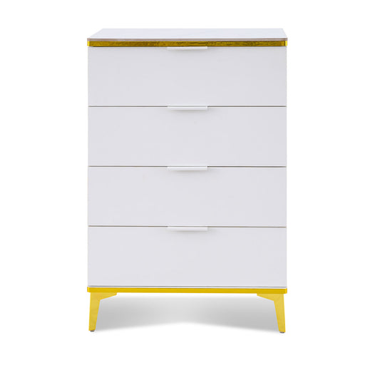 Modern White 4 Drawer Chest – MW354