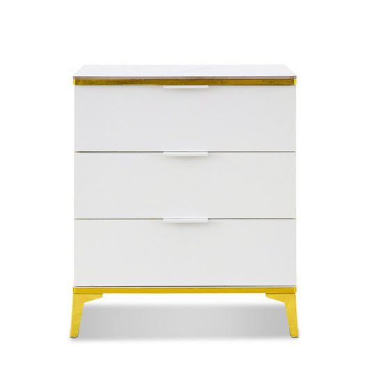 Modern White 3 Drawer Chest – MW353
