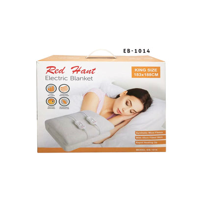Red Hart 183 x 188cm King Electric Blanket White