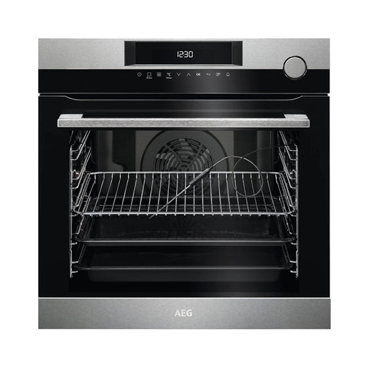 AEG 60cm 7000 Series Built-In Steam Oven 77l with Pyrolytic Cleaning - BSK77412XM