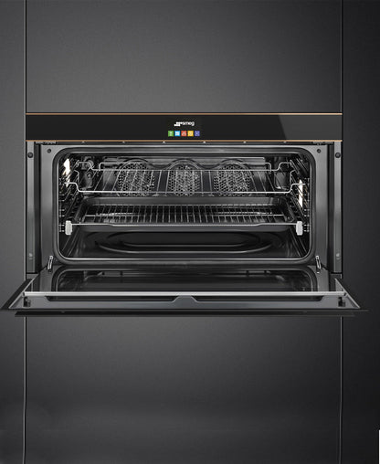 Smeg Dolce Stil Novo Pyrolytic Self Cleaning Oven - Black