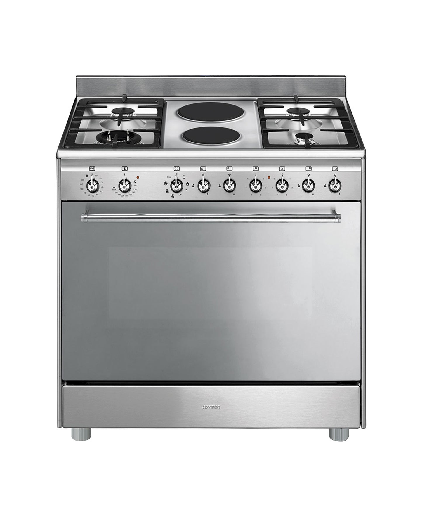 Smeg 90cm Stainless Steel Gas Electric Stove - SSA92MAX9