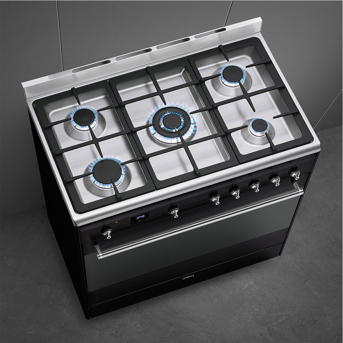 Smeg 90cm Cooker with Gas Hob - SSA91MABL2