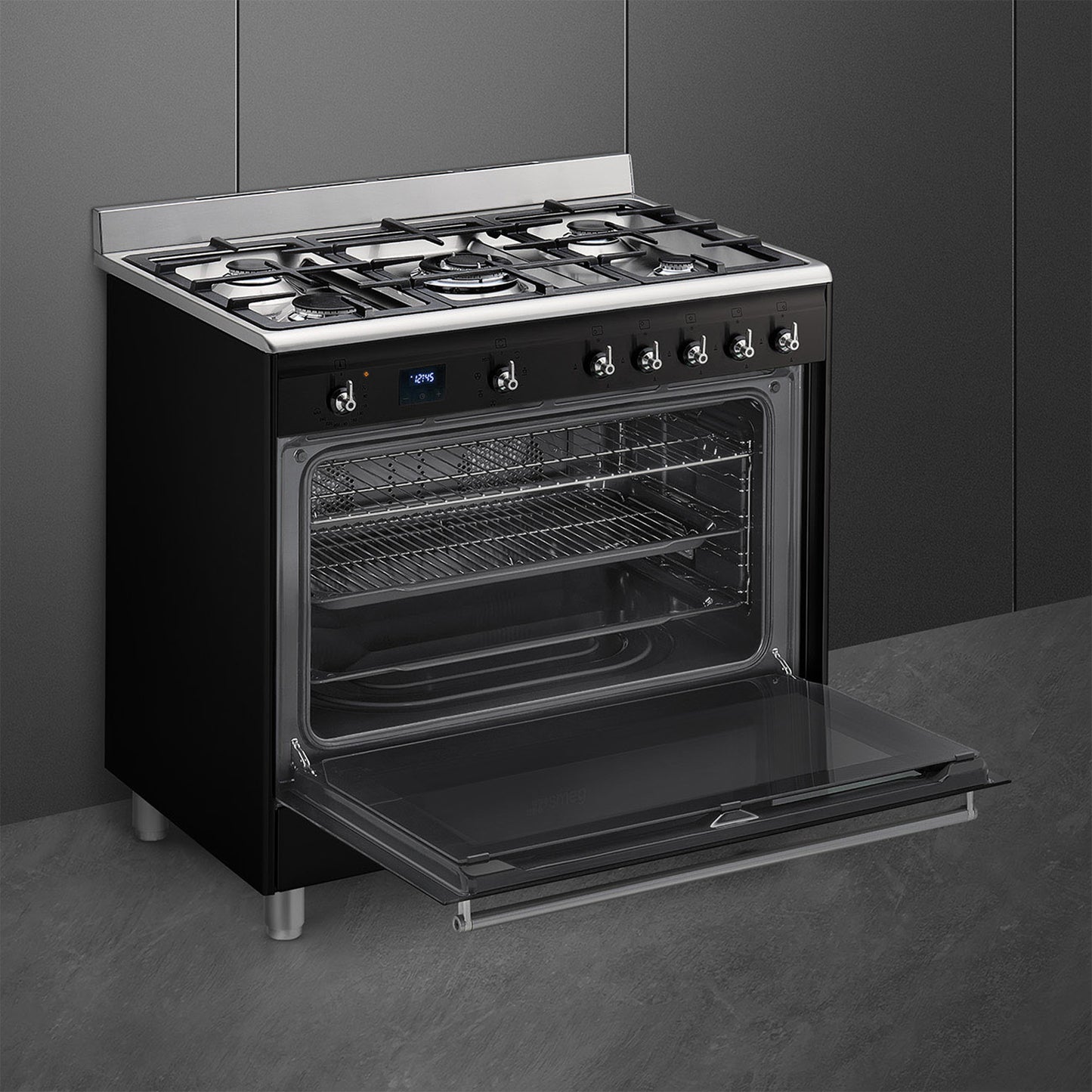 Smeg 90cm Cooker with Gas Hob - SSA91MABL2