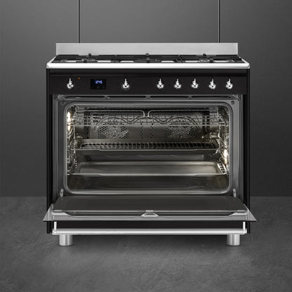 Smeg 90cm Cooker with Gas Hob - SSA91MABL2
