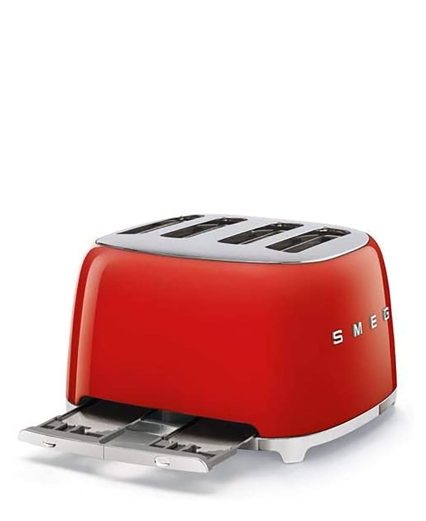 Smeg Retro 2000W 4 Slice Square Toaster - Red