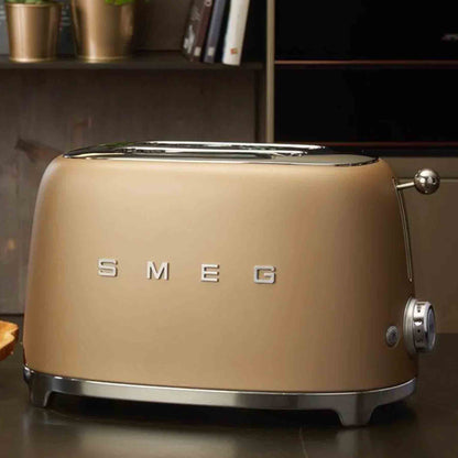 Smeg Retro 2 Slice Toaster - Matte Champagne