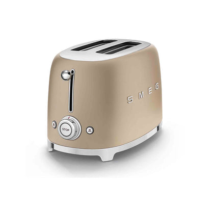 Smeg Retro 2 Slice Toaster - Matte Champagne