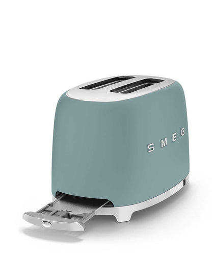 Smeg Retro 2 Slice Matte Toaster - Emerald Green