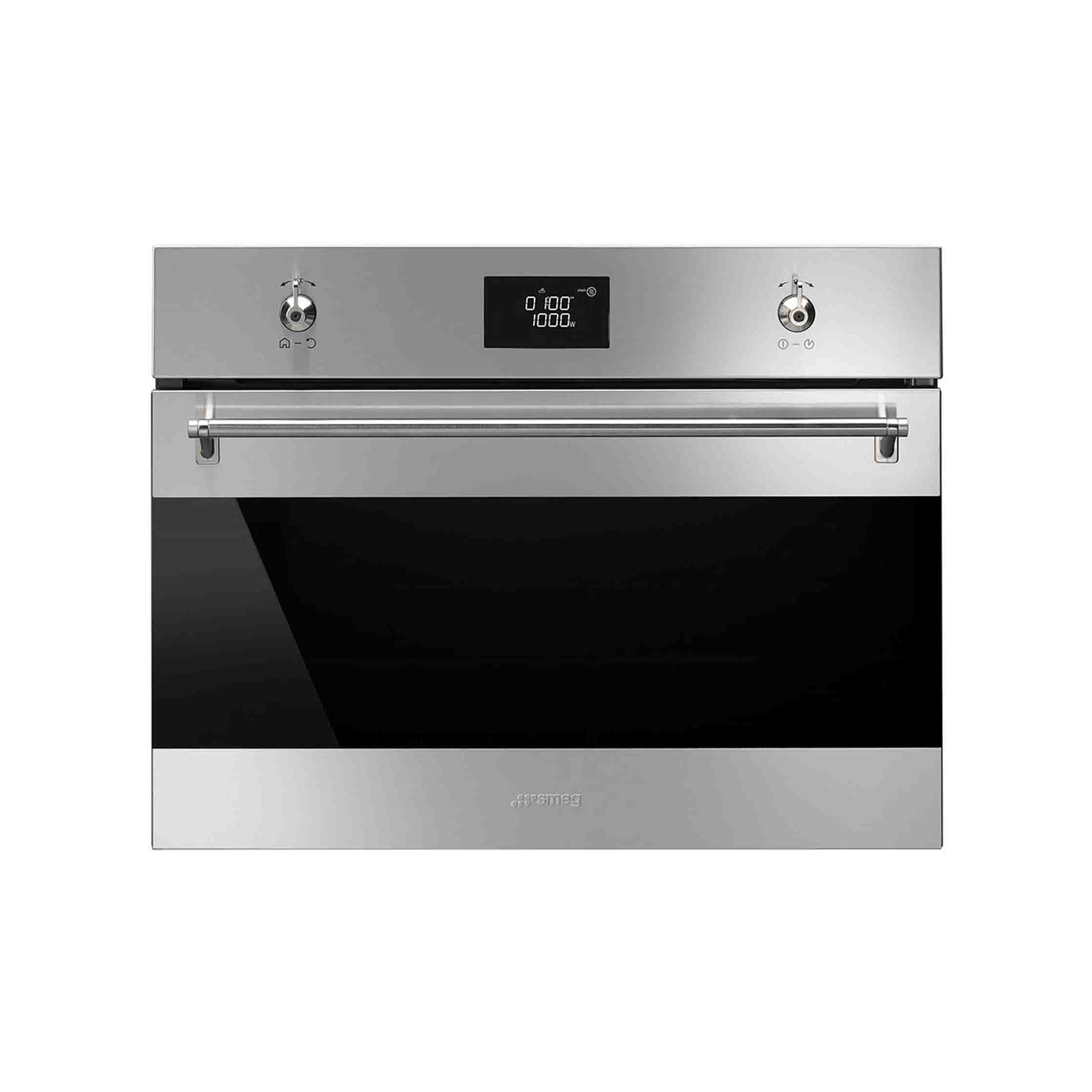 Smeg Built-In Classic Compact Microwave With Grill - Silver