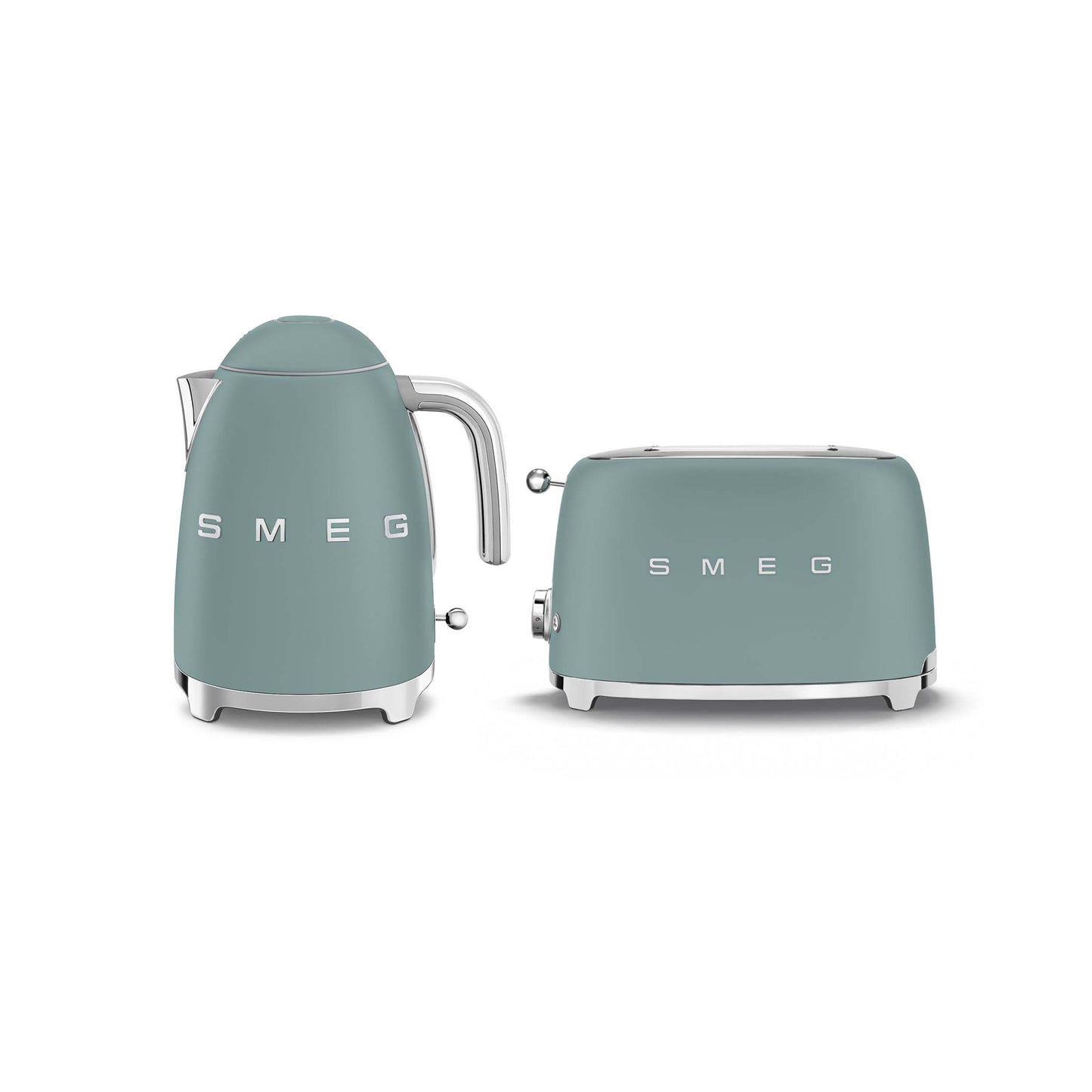 Smeg Kettle & Toaster Retro Matte Combo - Emerald Green