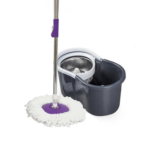 Condere Spin Mop Bucket Set with Spin 360 Wringer Grey & White