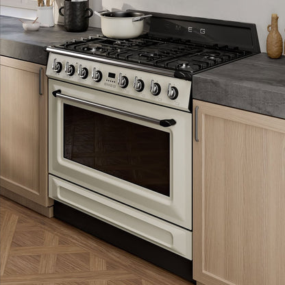 Smeg Victoria Gas-Electric Range Cooker - Cream