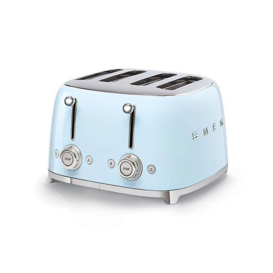 Smeg Retro 2000W 4 Slice Square Toaster - Blue