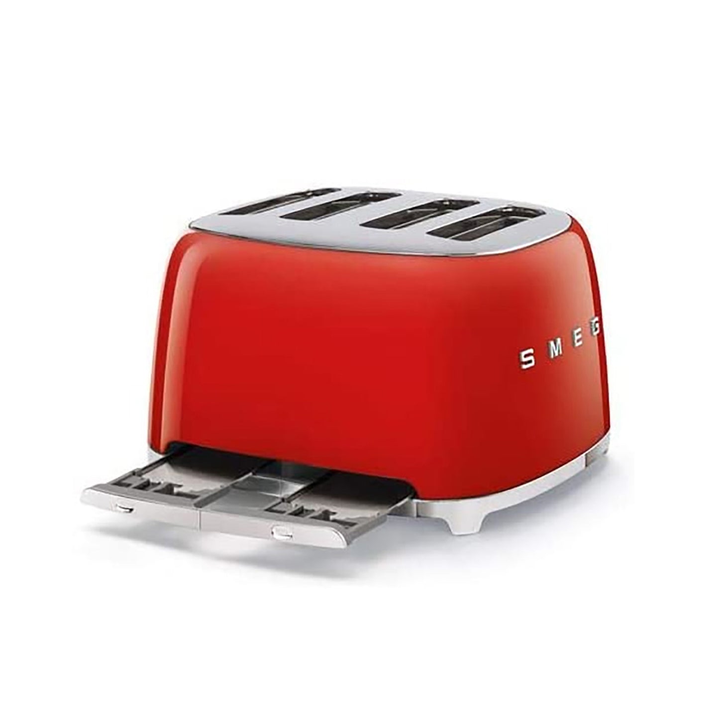 Smeg Retro 2000W 4 Slice Square Toaster - Red