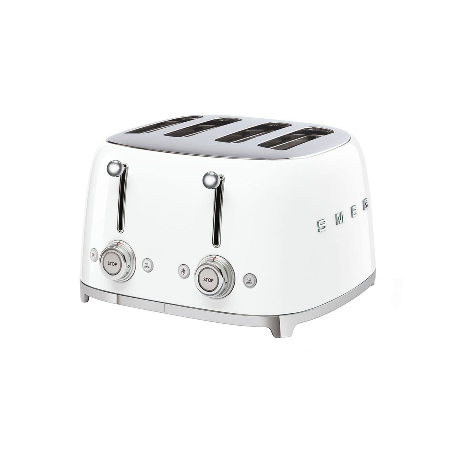 Smeg Retro 2000W 4 Slice Square Toaster - White