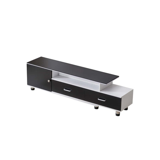 TV218 Modern TV Stand – Black + White