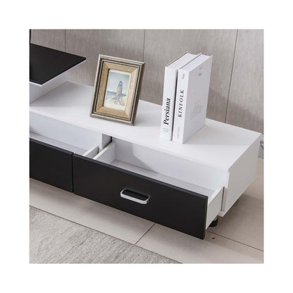 TV218 Modern TV Stand – Black + White