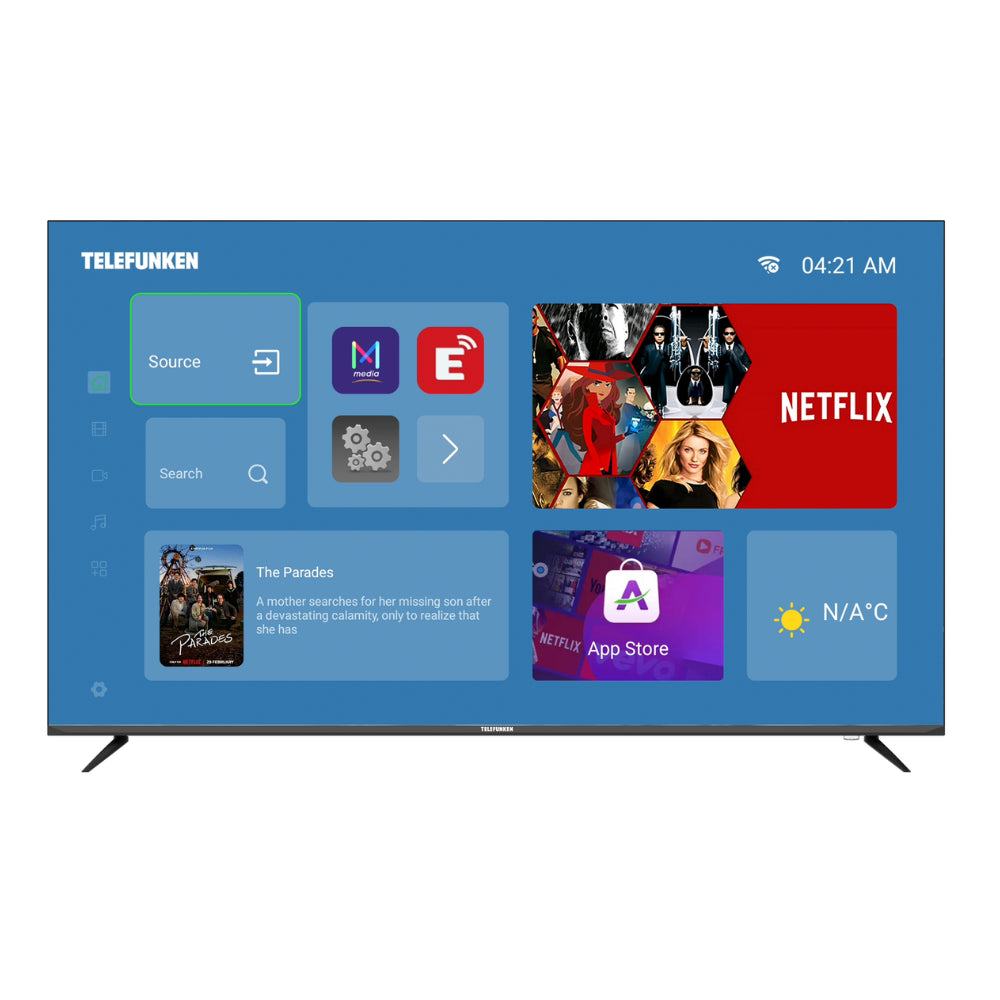 Telefunken 43" Full HD Smart LED TV Black - TLEDDS-43FHDA - view 3