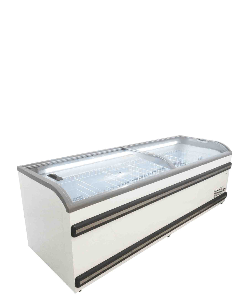 Fridge Star Curved Glass Freezer - White