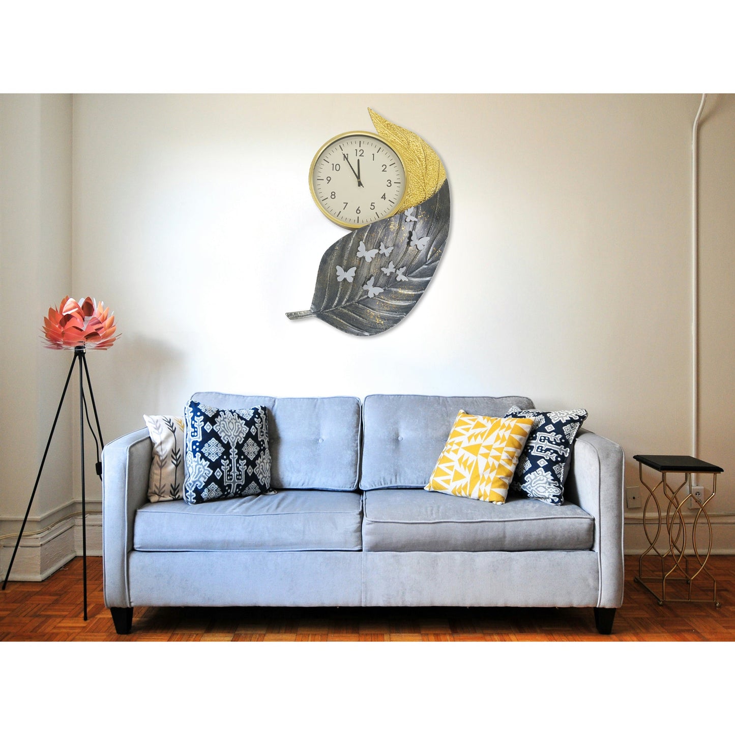 Urban Decor Clock Wall Decoration Black & Gold