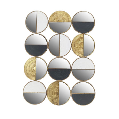 Urban Decor Metal Circular Wall Decor Black, Gold & Silver