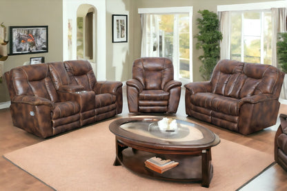 Caxton 3 Piece Sofa Brown 2-2-1