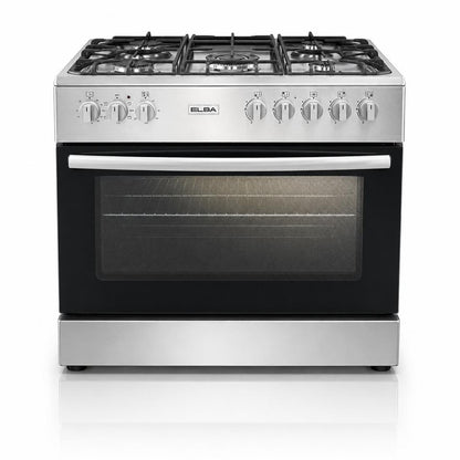 ELBA 90CM 5 Burner Gas Stove & Electric Oven - Stainless Steel (New Model)